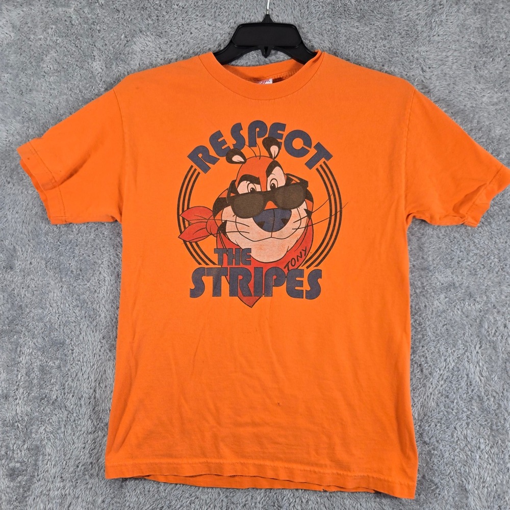 Kellogg's Tony the Tiger Respect The Stripes Orange Graphic T-Shirt Mens Medium